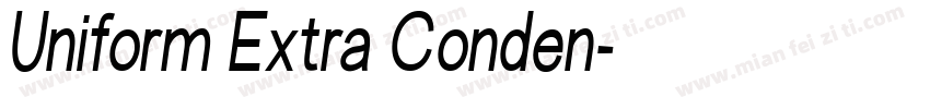 Uniform Extra Conden字体转换